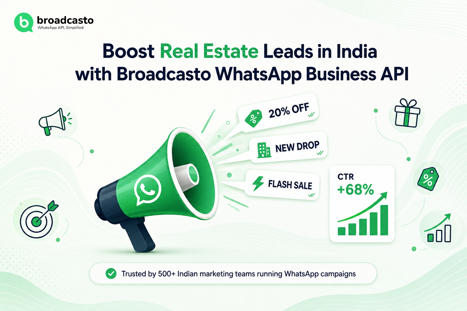 Boost Real Estate Leads in India with Broadcasto WhatsApp Business API