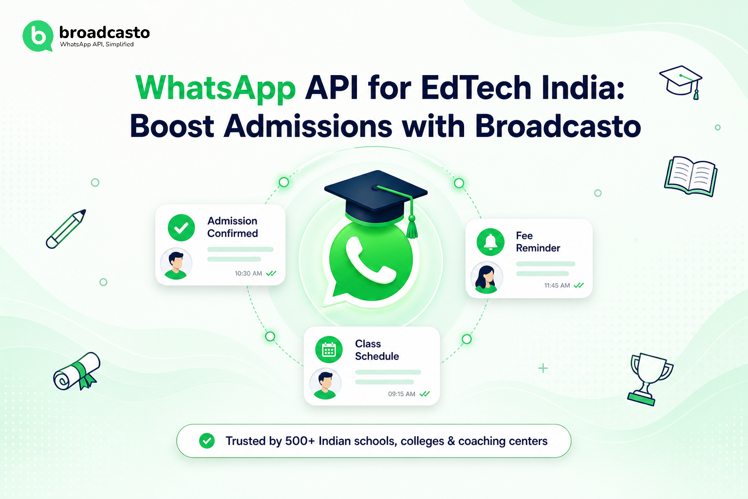 WhatsApp API for EdTech India: Boost Admissions with Broadcasto